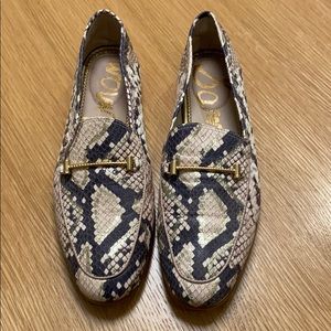 Sam Edelman Lior Loafer Flats Snakeskin Sz 8.5
